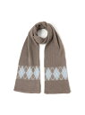 アーガイル マフラー B:MING by BEAMS ビーミング ライフストア バイ ビームス ファッション雑貨 マフラー・ストール・ネックウォーマー ブラウン...