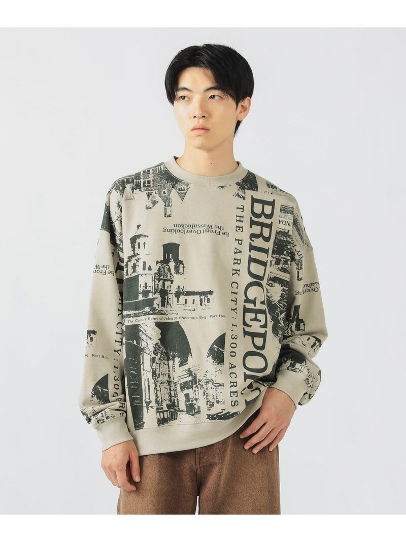 【SALE／40%OFF】アートグラフィック 総柄 スウェット BEAMS HEART MEN ビームス ハート トップス スウェット・トレーナー グレー ホワイト【RBA_E】【送料無料】[Rakuten Fashion]