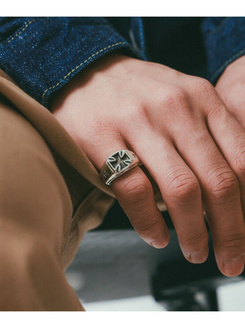 【EXCLUSIVE】R480 - Iron Cross Signet Ring Bill Wall Leather ビームス メン アクセサリー・腕時計 ..