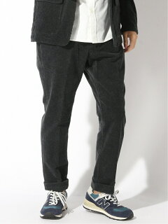 Plain-Front Corduroy Trousers 11-21-1005-424: Charcoal