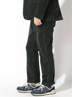 Plain-Front Corduroy Trousers 11-21-1005-424: Charcoal Plain-Front Corduroy Trousers 11-21-1005-424: Charcoal