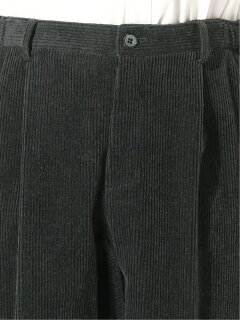 Pleat-Front Corduroy Trousers 11-23-1365-424: Charcoal Pleat-Front Corduroy Trousers 11-23-1365-424: Charcoal