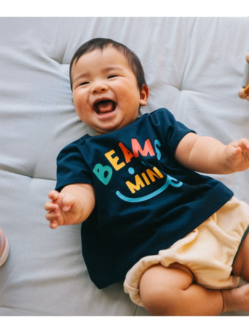 【WEB限定】ベビー スマイル Tシャツ 2026SS(70~80cm)プチプラ ベビー 人気 BEAMS mini ビームス ミニ マタニティウェア・ベビー用品 ロンパース・カバーオール ホワイト ピンク ネイビー【先行予約】*[Rakuten Fashion]