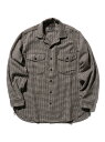 BEAMS PLUS / ハウンドトゥース ワークシャツ クラシックフィット BEAMS MEN ビームス メン トップス シャツ・ブラウス ブラック ブラウン【送料無料】[Rakuten Fashion]