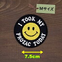 アイロンワッペン( いつもスマイル 黒 )( Mサイズ )