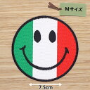 アイロンワッペン ( スマイル イタリア )( Mサイズ )
