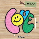 アイロンワッペン( スマイルLove )( Mサイズ )