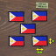 アイロンワッペン（ フィリピン 国旗 )(Sサイズ) 5個セット