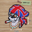 アイロンワッペン( ユニオンジャック ドクロ )(Mサイズ)