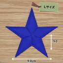 アイロンワッペン( 星 ネイビー )(Mサイズ)