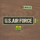 アイロンワッペン ( US AIR FORCE 緑/金 ) (Mサイズ)