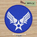 アイロンワッペン ( US エアフォース ブルー) (Mサイズ)