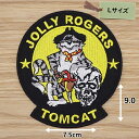 アイロンワッペン ( US戦闘機 TOMCAT)( ブラック ) (Lサイズ)