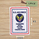 アイロンワッペン ( US AIR FORCE 四角 ) (Mサイズ)