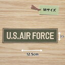 アイロンワッペン ( US AIR FORCE 緑/金 ) (Mサイズ)
