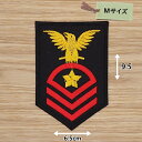 アイロンワッペン ( 海軍 階級章(黒/オレンジ)) (Mサイズ)
