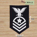 アイロンワッペン ( 海軍 階級章(黒/白)) (Mサイズ)
