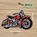 アイロンワッペン( バイク 右赤色 ) (Mサイズ)