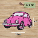 アイロンワッペン (ワーゲン ピンク)(Mサイズ)