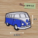 アイロンワッペン ( ワーゲンバス ネイビー )(Mサイズ)