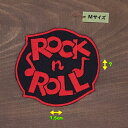 アイロンワッペン ( ROCK&ROLL 赤 / 黒 ) (Mサイズ)