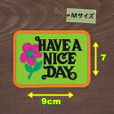 アイロンワッペン( NICE DAY グリーン )(Mサイズ)