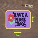 アイロンワッペン( NICE DAY パープル )(Mサイズ)