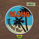 アイロンワッペン( ALOHA アロハ 丸 )(Mサイズ)