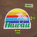 アイロンワッペン( HAWAII ハワイ 白 )(Mサイズ)