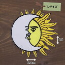 アイロンワッペン( 太陽&月 )(Lサイズ)