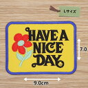 アイロンワッペン( NICE DAY イエロー )(Lサイズ)