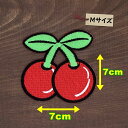 アイロンワッペン( さくらんぼ )(Mサイズ)