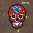 アイロンワッペン( フラワードクロ 赤)(Mサイズ)