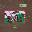 アイロンワッペン( ドクロ 自由人 )(Mサイズ)