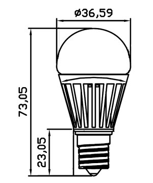 LED電球4W(45型相当)口金E17LB9317AD調光対応暖色2700K
