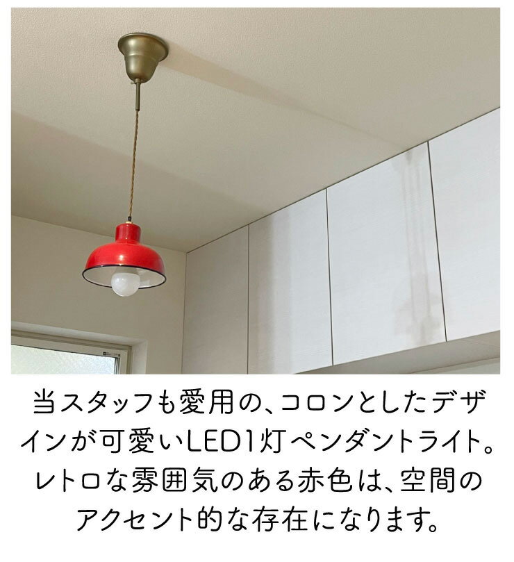 【数量限定】ペンダントライト 1灯 E26 LED おしゃれ 天井照明 照明 照明器具 北欧 アンティーク ビンテージ ほうろう 琺瑯 ホーロー DRESS ドレス CPL-3343