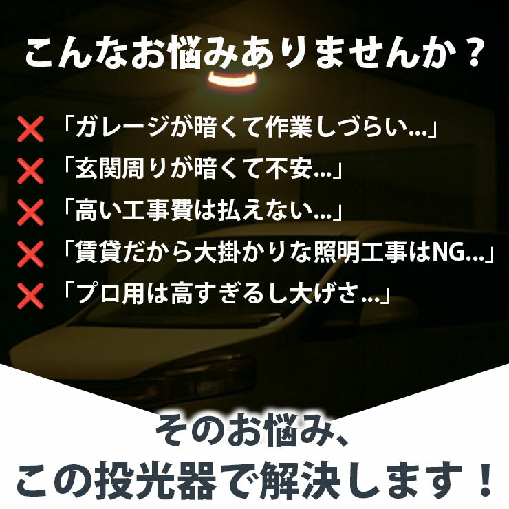 【全品ポイント10倍以上】LED投光器 電球色 昼光色 黒 白 10W IP65 屋内 屋外 防塵 耐塵 防水