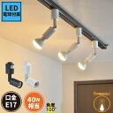 【全品ポイント10倍以上】ダクトレール スポットライト 照明 ライト レールライト E17 LED電球付き 40W 黒 白 E17RAIL ビームテック