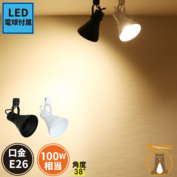 LED電球付属 ダクトレール用 スポットライト 100W E26RAILPAR38-LDR10 ビームテック