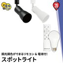 【数量限定】ダクトレール スポットライト 照明 ライト レールライト E26 LED電球付き 60W 相当 210度 調光 調色 電球色 昼白色 昼光色 リモコ...