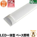 10台セット LED蛍光灯 40W 40形 直管 器具 照明器具 一体型 ベースライト スリム 昼白色 4000lm FLX402Y2--10 ビームテック