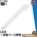 LEDベースライト 直管 40形 昼白色 FR40X2-G40YTX2 ビームテック