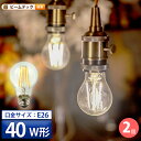 【数量限定】2個セット LED電球 E26 40W 相当 300度 フィラメント エジソン レトロ 北欧 濃い電球色 300lm 電球色 500lm LDA4-...