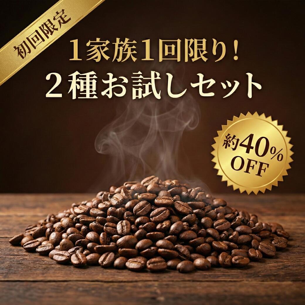 コーヒー豆 初回限定お試しセット(200g×2種/生豆時) お試しコーヒー 400g ドリップ 水出 ...