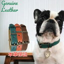 犬用 本革首輪 厚手レザー 首回り調整可能 ベルトタイプ 小型犬 中型犬 大型犬対応 迷子札リング付き 牛革製 おしゃれカラー 5サイズ展開 丈夫で長持ち