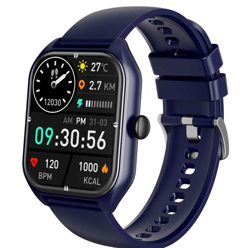 スマートウォッチ SUPALAK 1.85インチ大画面 Bluetooth通話機能 スポーツウォッチ 着信通知 歩数計 100種類以上運動モード Smart Watch IP68防水 音楽・カメラ制御 文字盤調整 天気予報 ios/An…