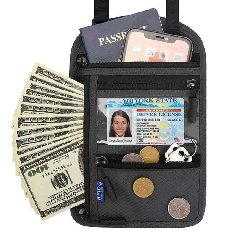 パスポートケース 首下げ スキミング防止 パスポートバッグ ネックポーチ 海外旅行 便利 貴重品入れ 男女兼用