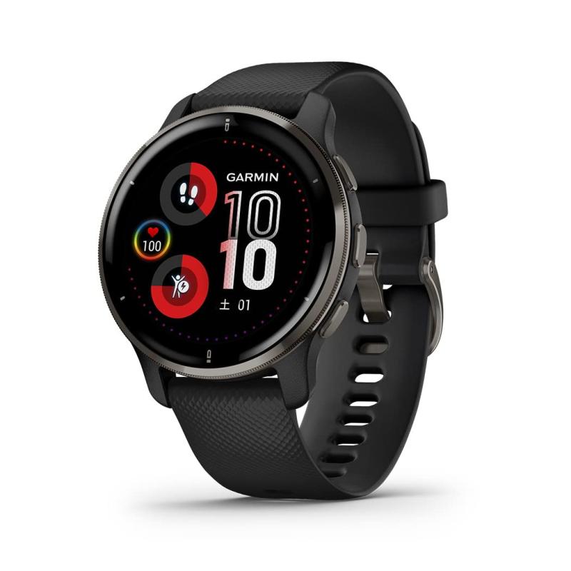 【Android/iOS対応】Garmin(ガーミン) Venu 2 Plus スマートウォッチ [フル充電で9日間稼働/ボイスコントロール機能/Suica 対応/睡眠分析/ストレス値/BodyBattery/スマートフォンと接続で電話、メール、LI