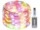 LEDイルミネーションライト ジュエリーライト 100球 10m 電池式 リモコン付 8モード 点滅 点灯 タイマー機能 防水 防塵仕様 屋外 室内 ガーデンライト 正月 クリスマス 結婚式 飾り ストリング(2)