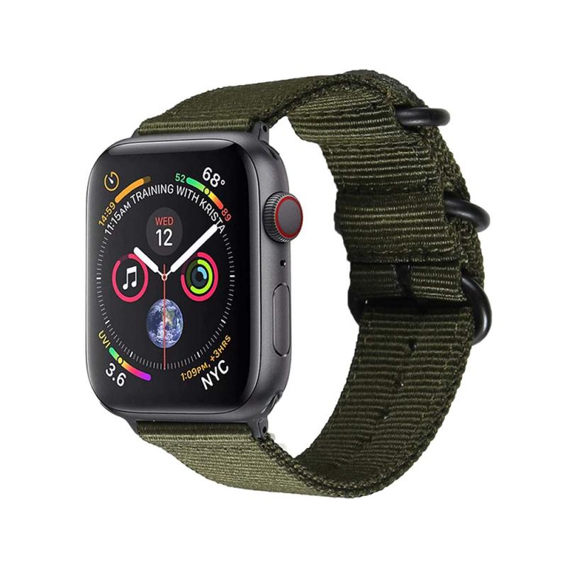 バンド適応 Apple Watch Series SE/8/7/6/5/4/3/2/1，編みナイロン 時計バンド 交換ベルト